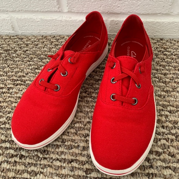 Clarks Shoes - Clarks Red Sneakers